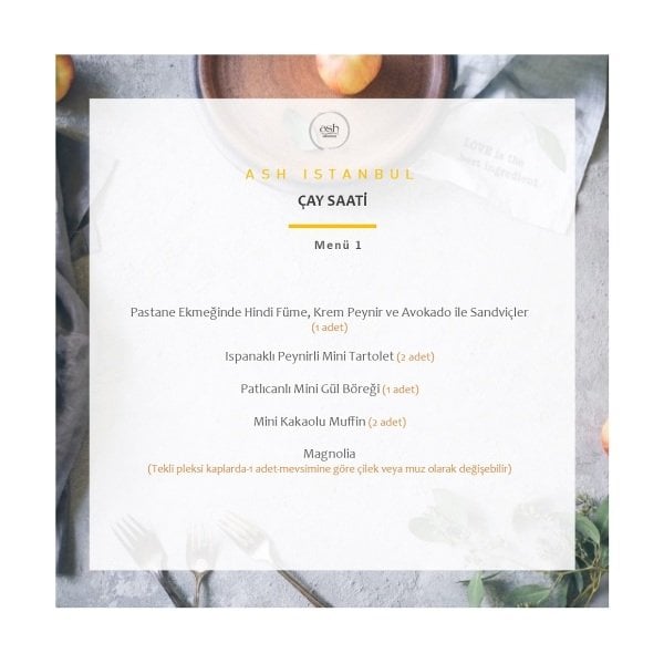 Çay Saati Menüsü 1