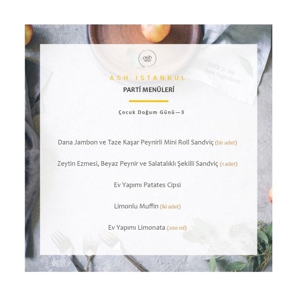 Çocuk Doğum Günü Menüsü 3