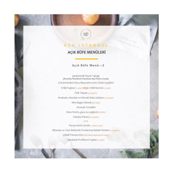 Açık Büfe Menüsü 2