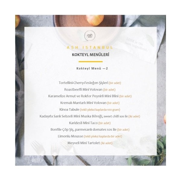 Kokteyl Menüsü 2