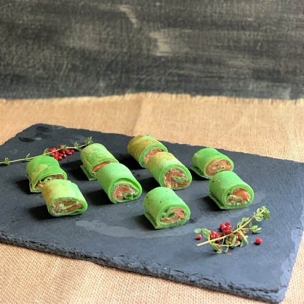 Somon Fümeli Mini Krep Rulosu